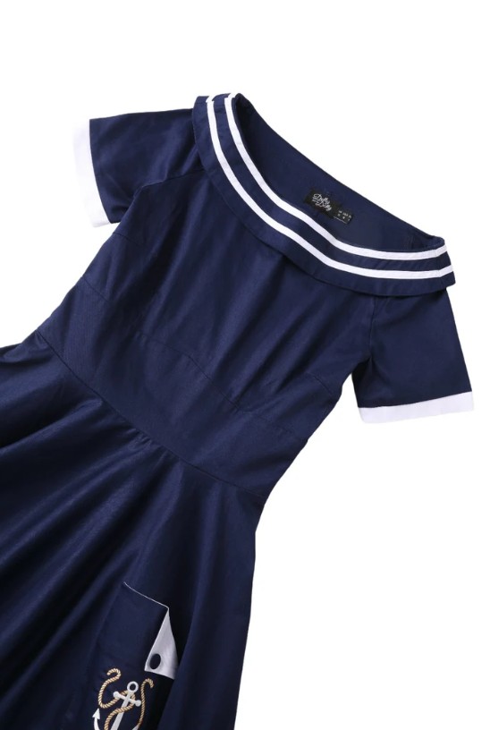 darlene kék 2 Darlene retro ruha 8-22 UK méretekben.