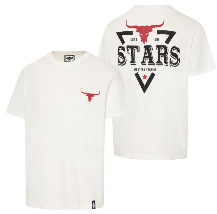 1071A T-Shirt STARS LONGHORN Yellowstone unisex póló a Stars&Stripestől. XS-3XL méretekben.
